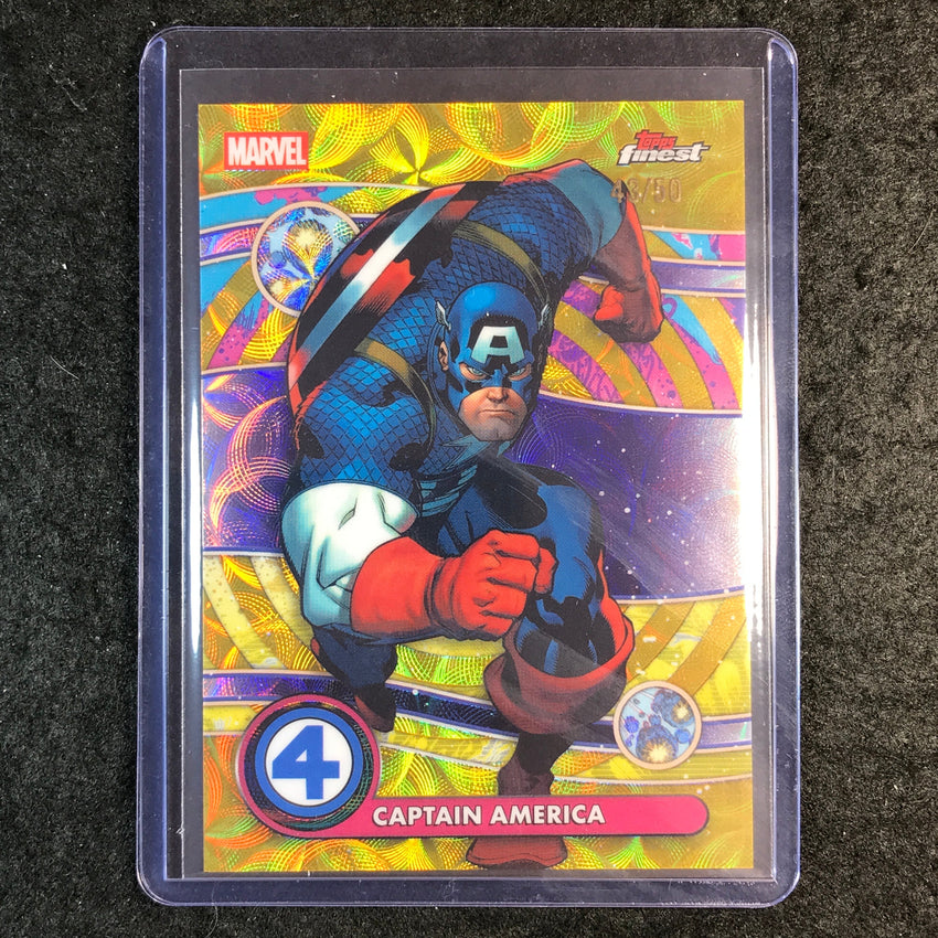 2026 Topps Finest Fantastic Four CAPTAIN AMERICA Negative Zone Gold 43/50 #20