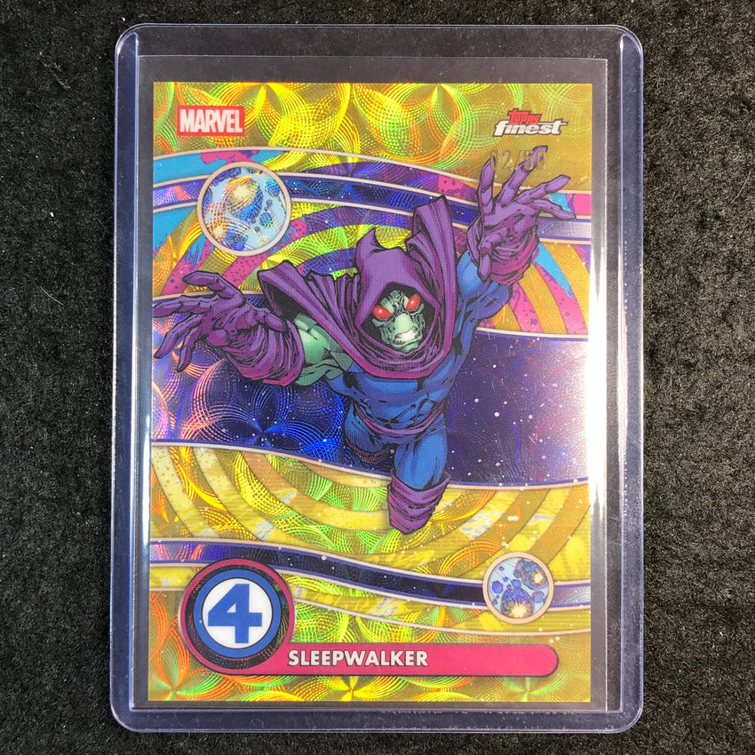2026 Topps Finest Fantastic Four SLEEPWALKER Uncommon Negative Zone Gold 2/50