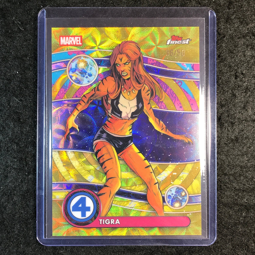 2026 Topps Finest Fantastic Four TIGRA Uncommon Negative Zone Gold Scope 36/50