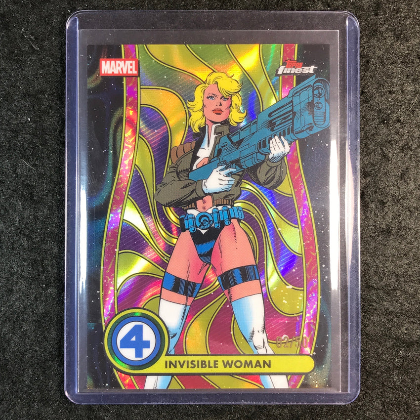 2026 Topps Finest Fantastic Four INVISIBLE WOMAN Common Blacklight Gold 2/50 #2