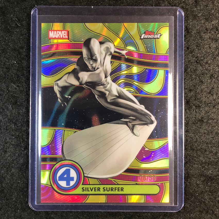 2026 Topps Finest Fantastic Four SILVER SURFER Uncommon Blacklight Gold 6/50 #78