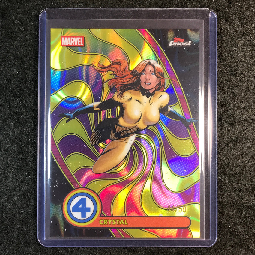 2026 Topps Finest Fantastic Four CRYSTAL Rare Blacklight Gold Lava 44/50 #21