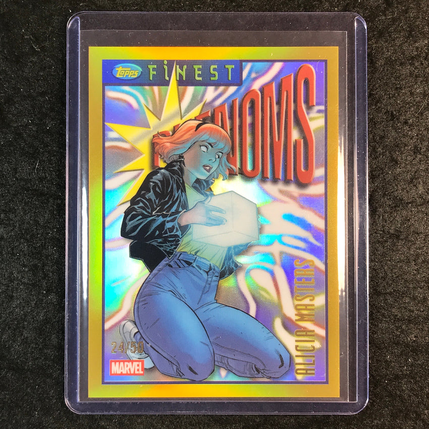 2026 Topps Finest Fantastic Four ALICIA MASTERS Tribute to Finest '96 Gold 24/50