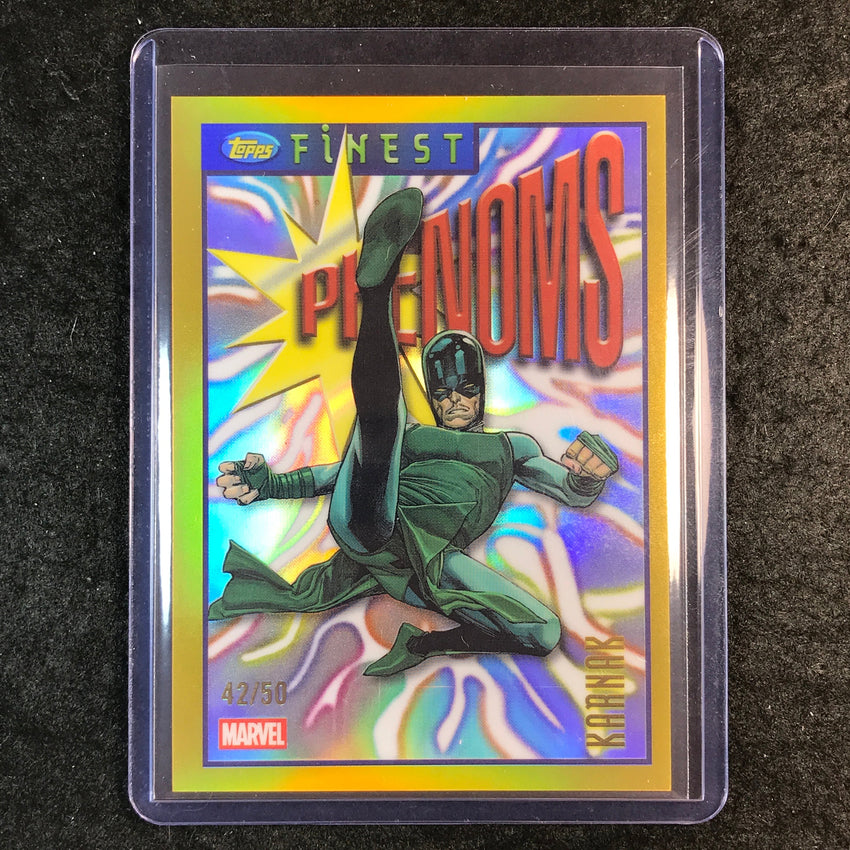 2026 Topps Finest Fantastic Four KARNAK Tribute to Finest '96 Gold 42/50 #48
