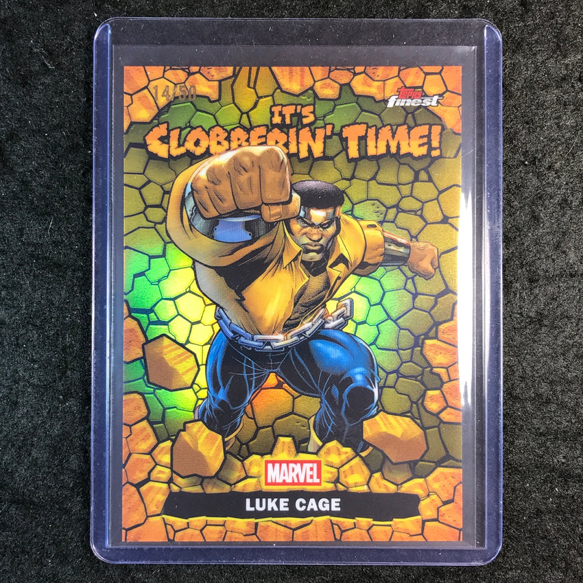 2026 Topps Finest Fantastic Four LUKE CAGE Clobberin' Time Gold 14/50 #11