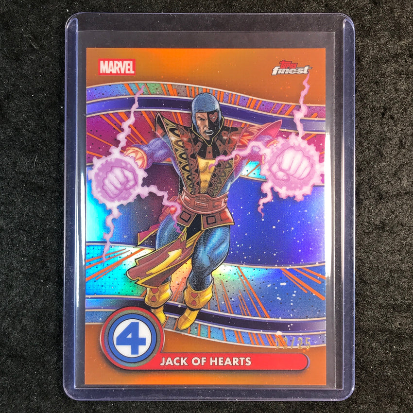 2026 Topps Finest Fantastic Four JACK OF HEARTS Uncommon Base Orange 2/25 #64
