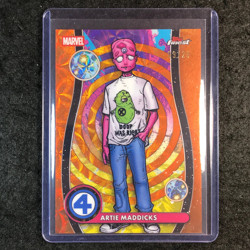 2026 Topps Finest Fantastic Four ARTIE MADDICKS Negative Zone Orange 9/25 #11