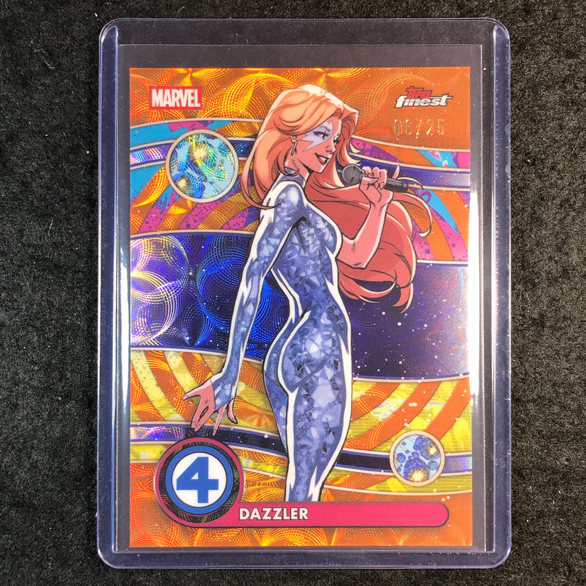 2026 Topps Finest Fantastic Four DAZZLER Uncommon Negative Zone Orange 6/25 #22