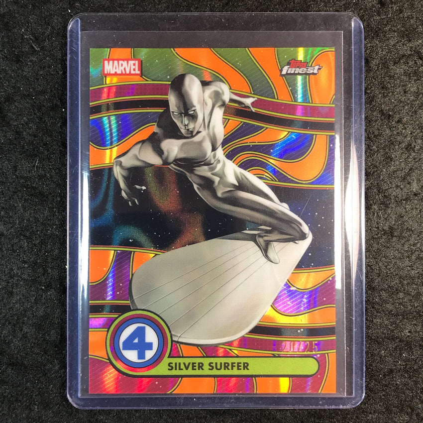 2026 Topps Finest Fantastic Four SILVER SURFER Uncommon Blacklight Orange 20/25