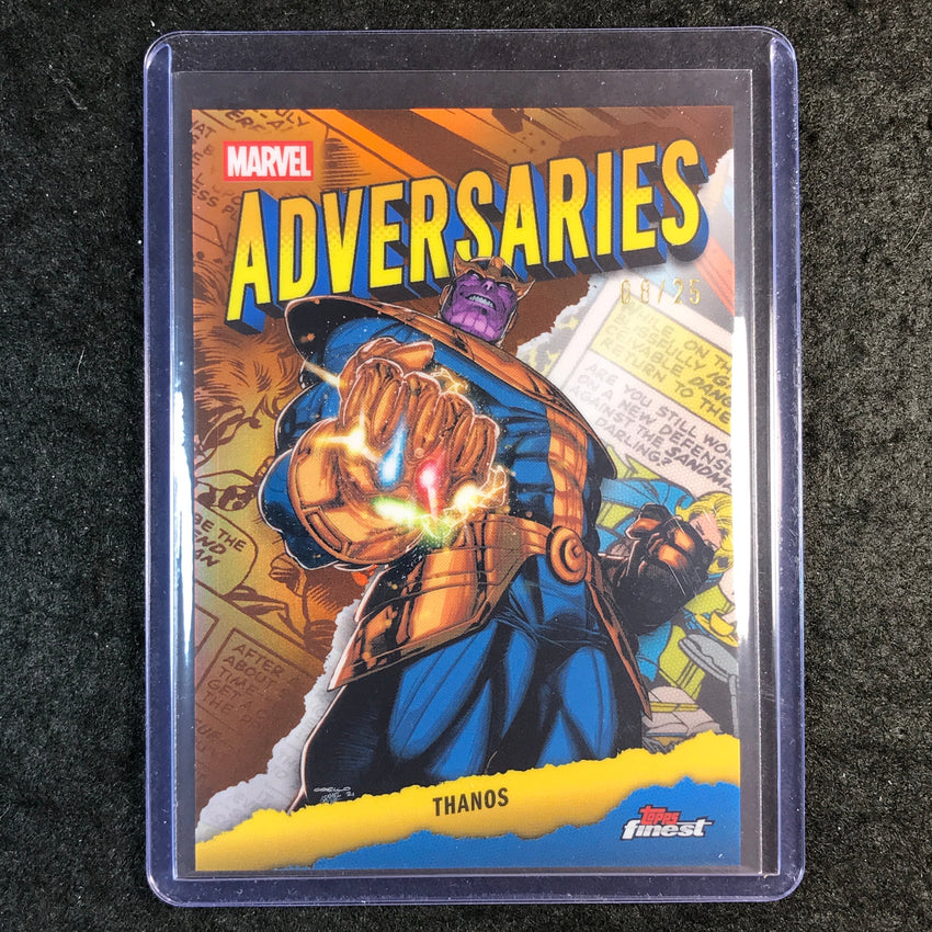 2026 Topps Finest Fantastic Four THANOS Adversaries Orange 8/25 #18