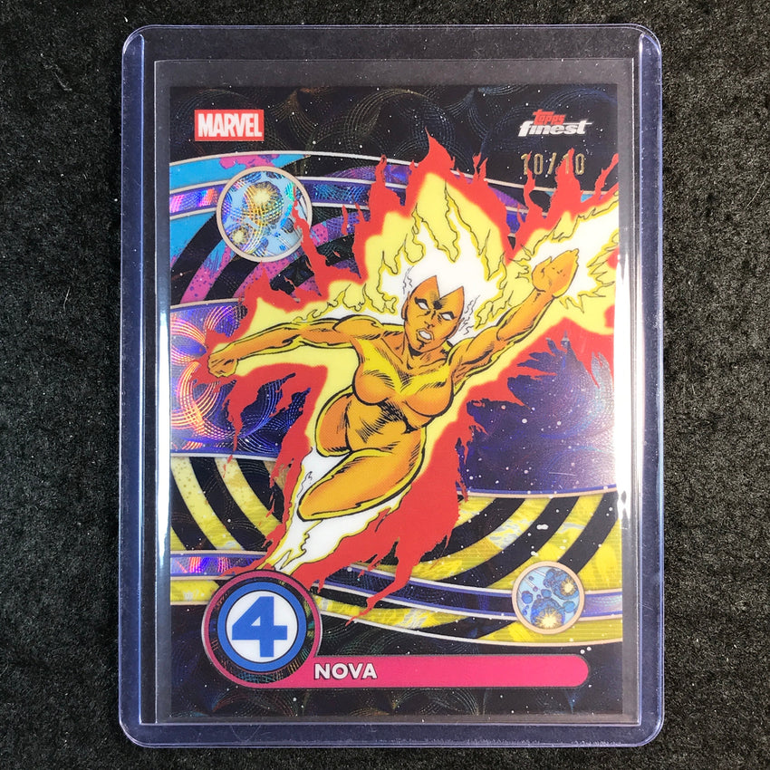 2026 Topps Finest Fantastic Four NOVA Uncommon Negative Zone Black Scope 10/10