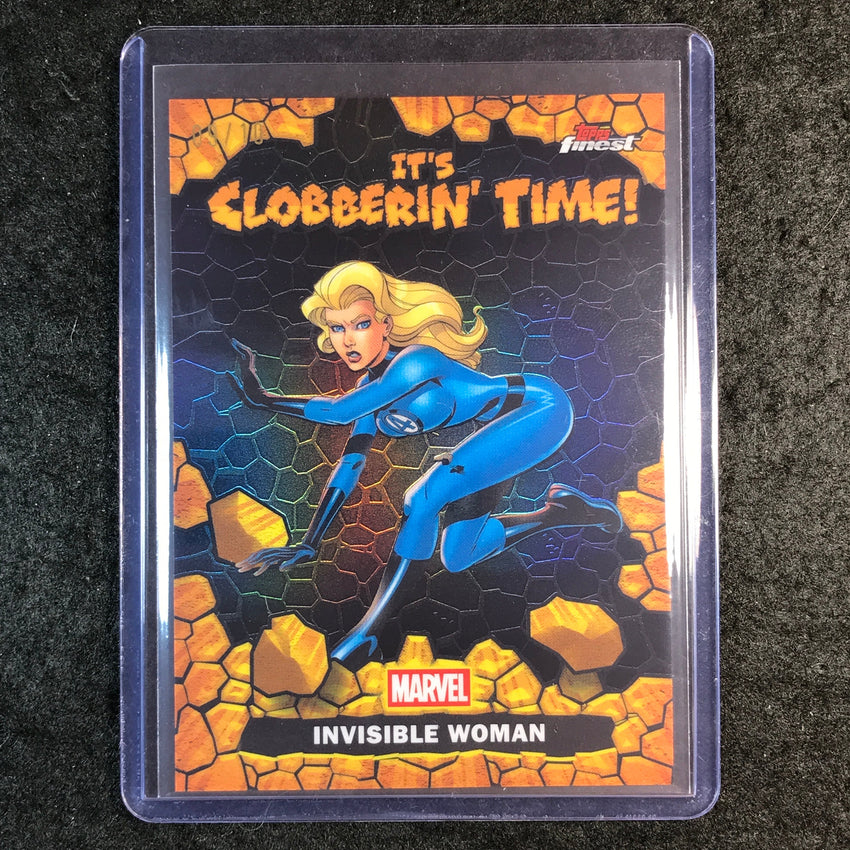 2026 Topps Finest Fantastic Four INVISIBLE WOMAN Clobberin' Time Black 9/10 #9