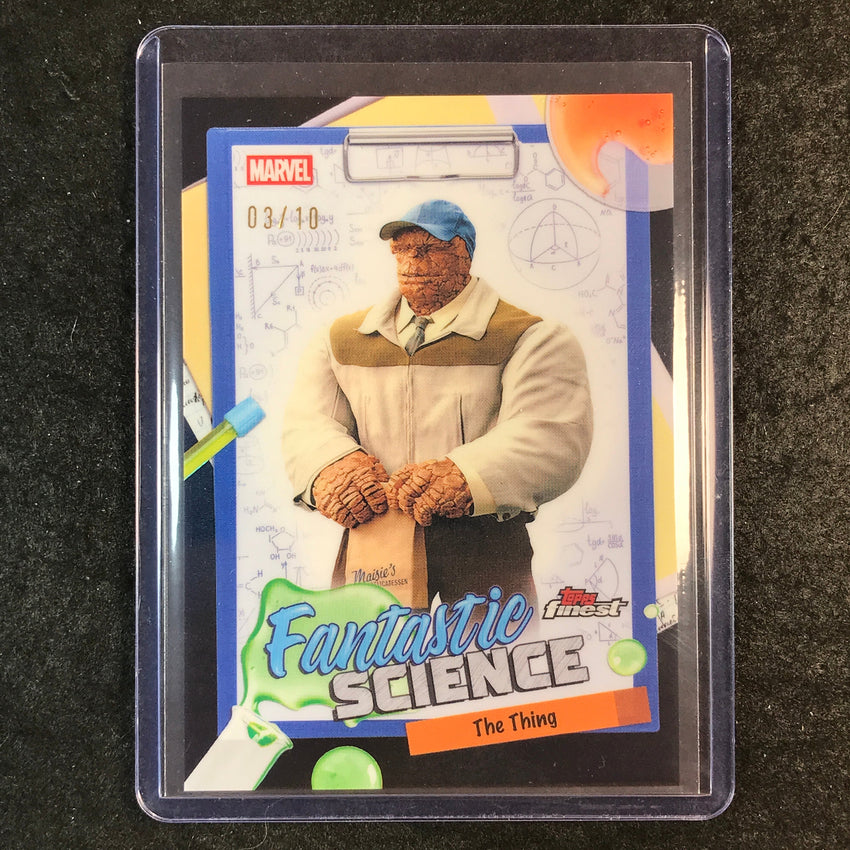 2026 Topps Finest Fantastic Four THE THING Fantastic Science Black 3/10 #3
