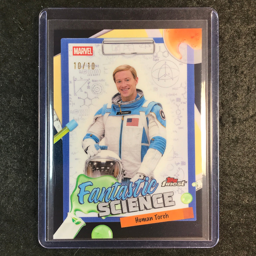 2026 Topps Finest Fantastic Four HUMAN TORCH Fantastic Science Black 10/10 #4