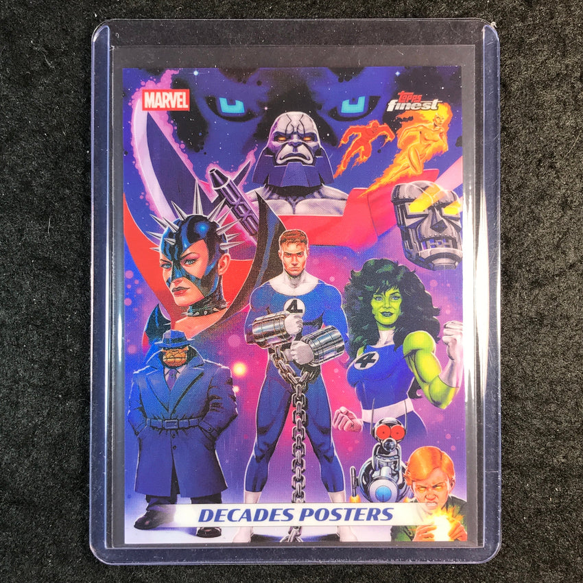 2026 Topps Finest Fantastic Four 1980S Decades Posters SSP #3