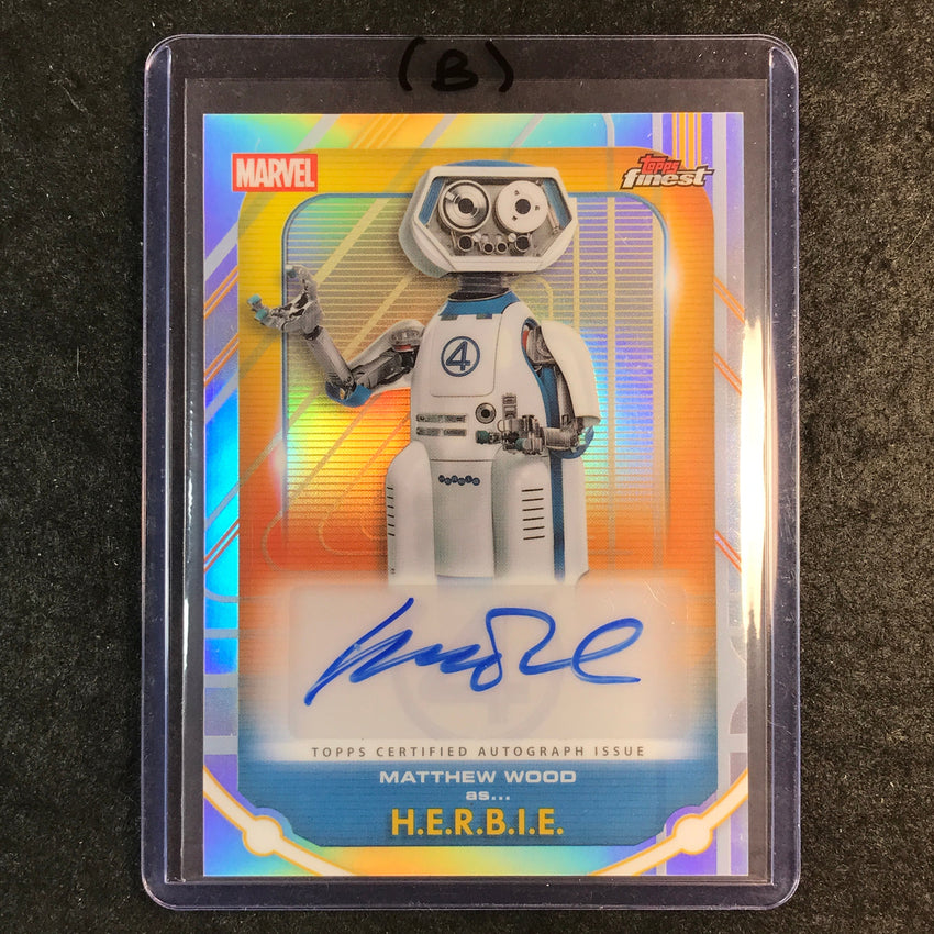 2026 Topps Finest Fantastic Four MATTHEW WOOD H.E.R.B.I.E. Finest Auto #MW (B)