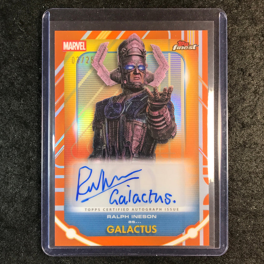 2026 Topps Finest Fantastic Four RALPH INESON GALACTUS Finest Auto Orange 2/25