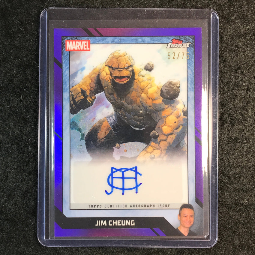 2026 Topps Finest Fantastic Four JIM CHEUNG Comic Book Artist Auto Purple 52/75