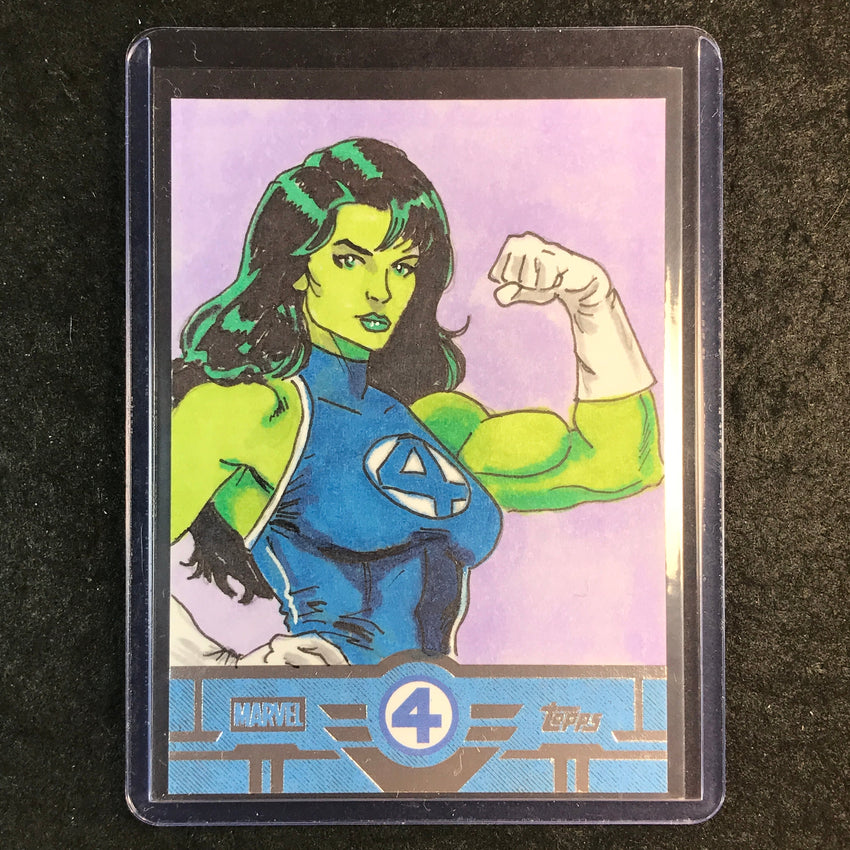 2026 Topps Finest Fantastic Four SHE-HULK Artist Sketch 1/1 DANIEL RIVERON