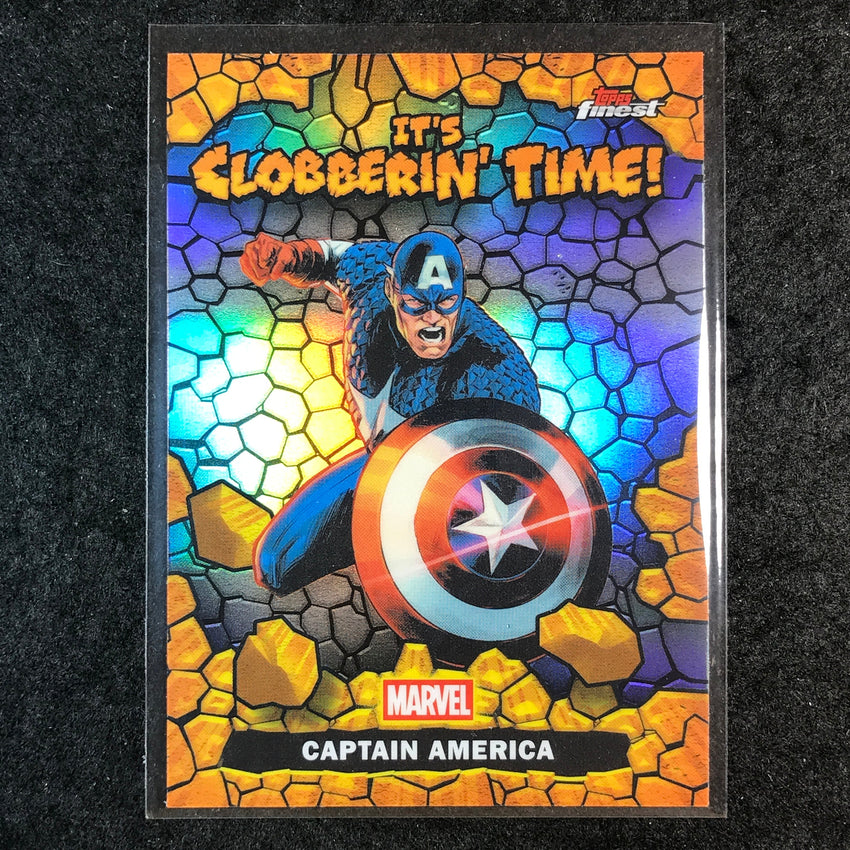 2026 Topps Finest Fantastic Four CAPTAIN AMERICA Clobberin' Time #CT-3