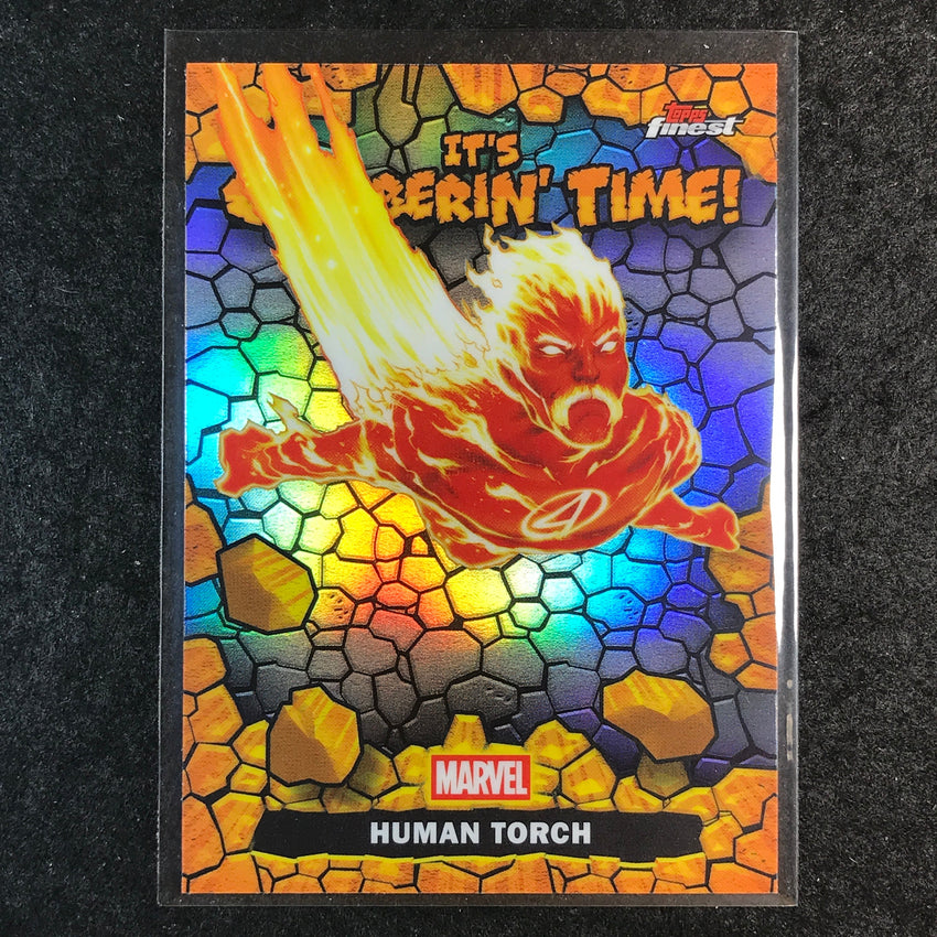 2026 Topps Finest Fantastic Four HUMAN TORCH Clobberin' Time #CT-8