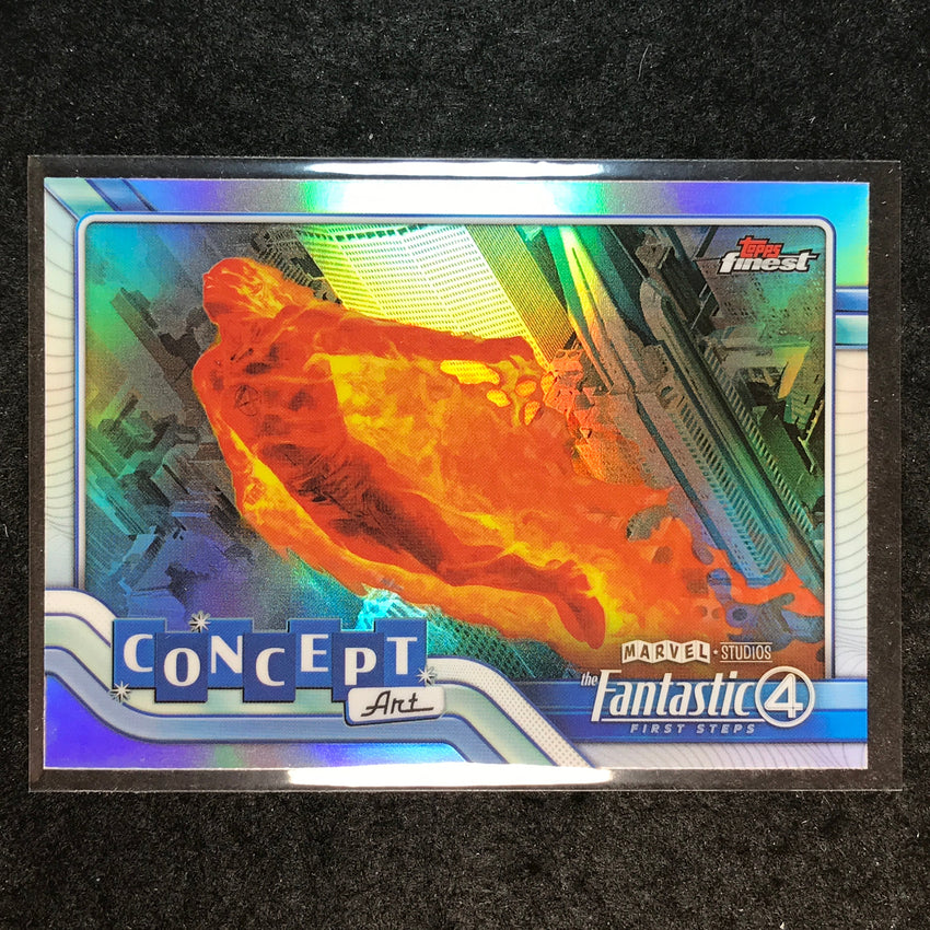 2026 Topps Finest Fantastic Four HUMAN TORCH Concept Art #CA-3