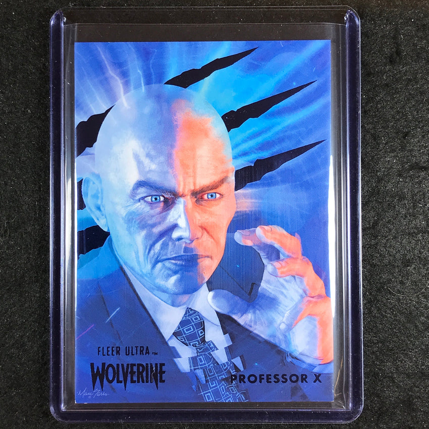 2023 Fleer Ultra Wolverine PROFESSOR X Base Blue Foil 47/181 #55