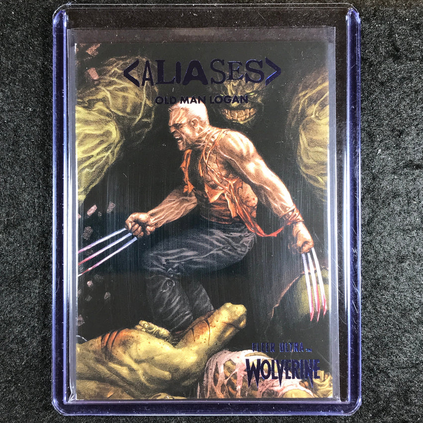 2023 Fleer Ultra Wolverine OLD MAN LOGAN Aliases Blue Foil 107/181 #14