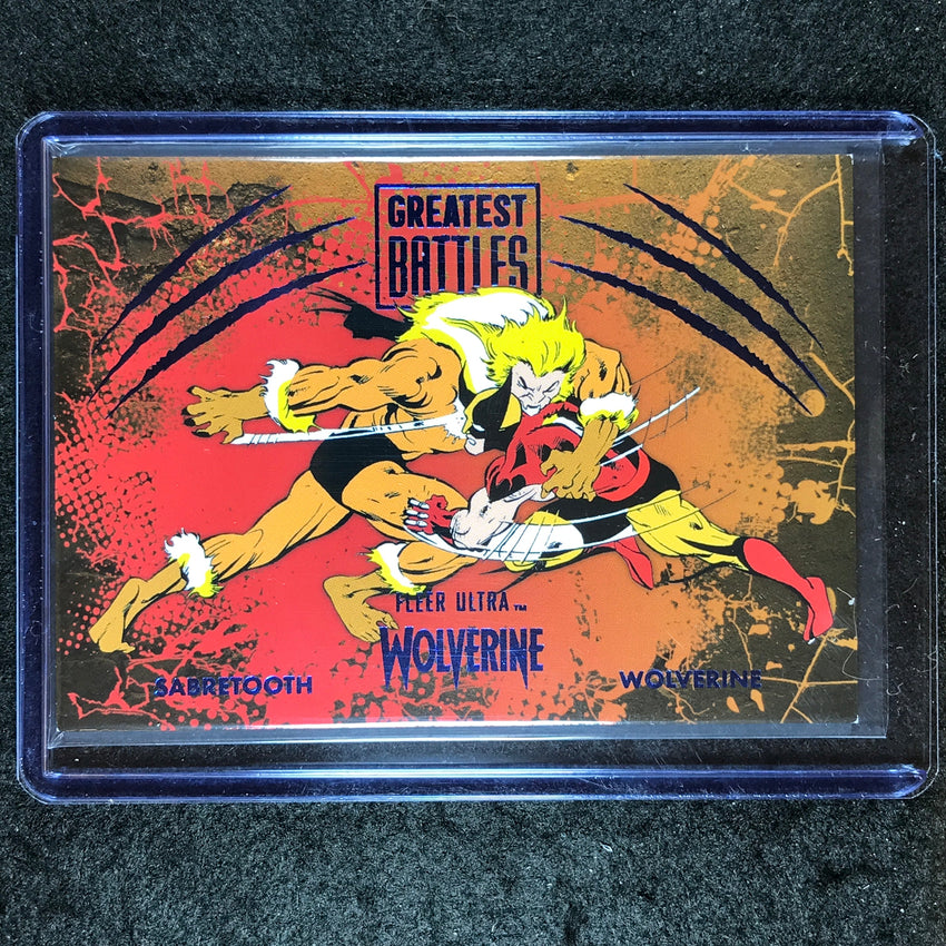 2023 Fleer Ultra Wolverine WOLVERINE SABRETOOTH Greatest Battles Blue 151/181