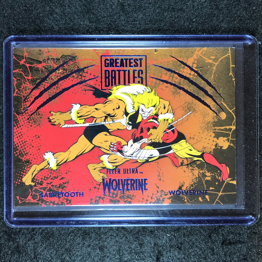 2023 Fleer Ultra Wolverine WOLVERINE SABRETOOTH Greatest Battles Blue 154/181