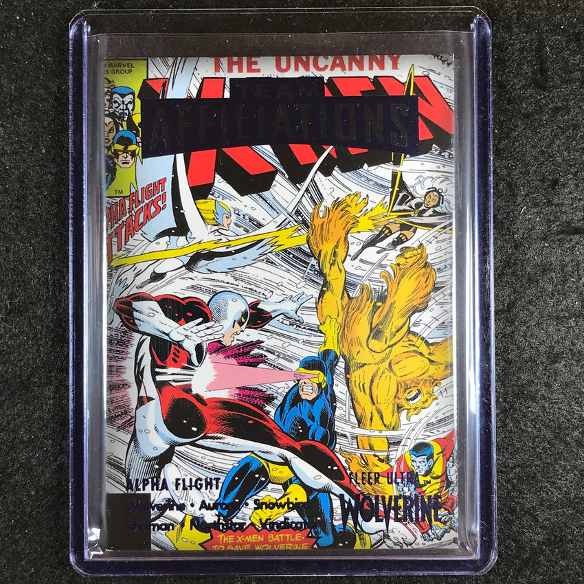 2023 Fleer Ultra Wolverine ALPHA FLIGHT Team Affiliations Blue Foil 54/181 #4