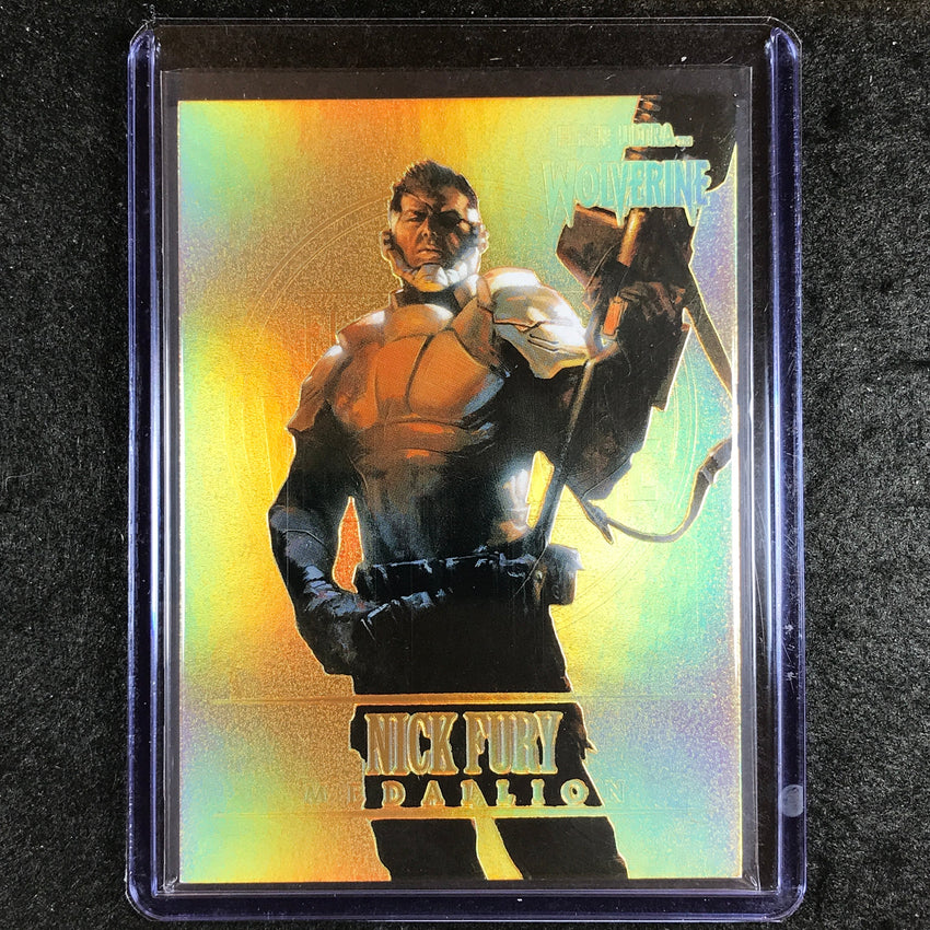 2023 Fleer Ultra Wolverine NICK FURY Medallions Gold 111/200 #30