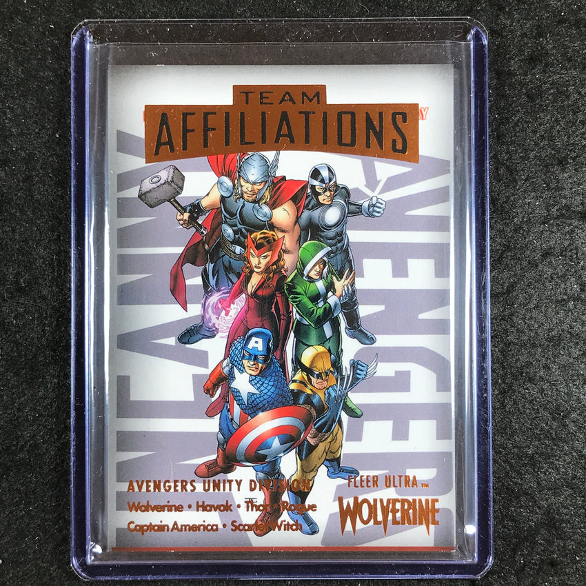 2023 Fleer Ultra Wolverine AVENGERS UNITY DIVISION Team Affiliation Orange 19/25