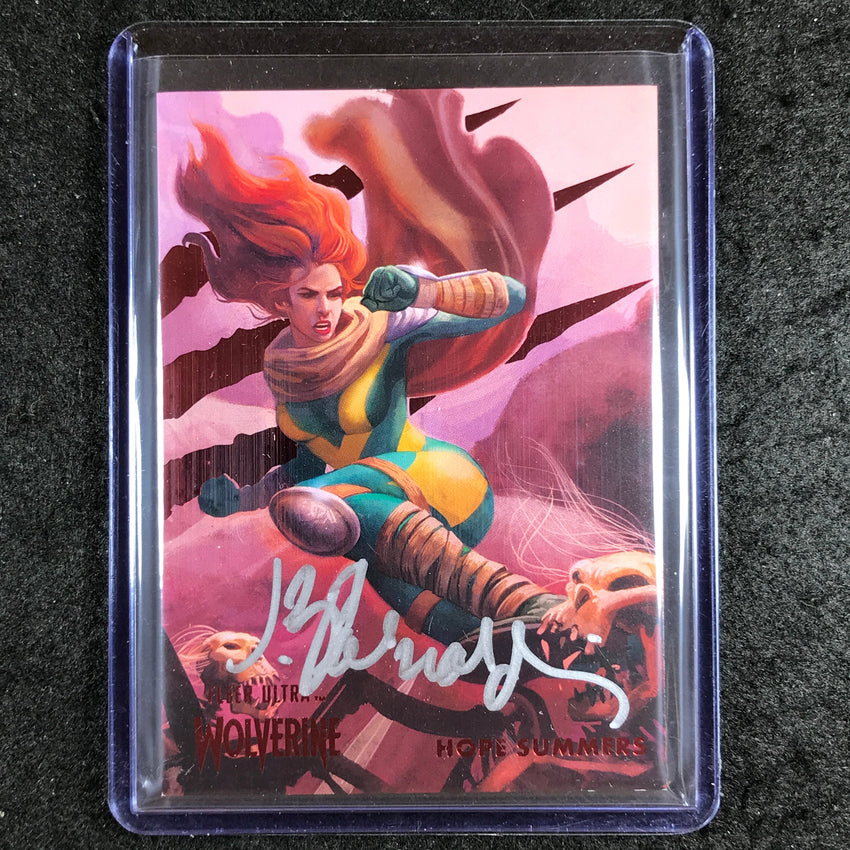 2023 Fleer Ultra Wolverine HOPE SUMMERS JAMES BERNARDIN Red Artist Auto 44/74