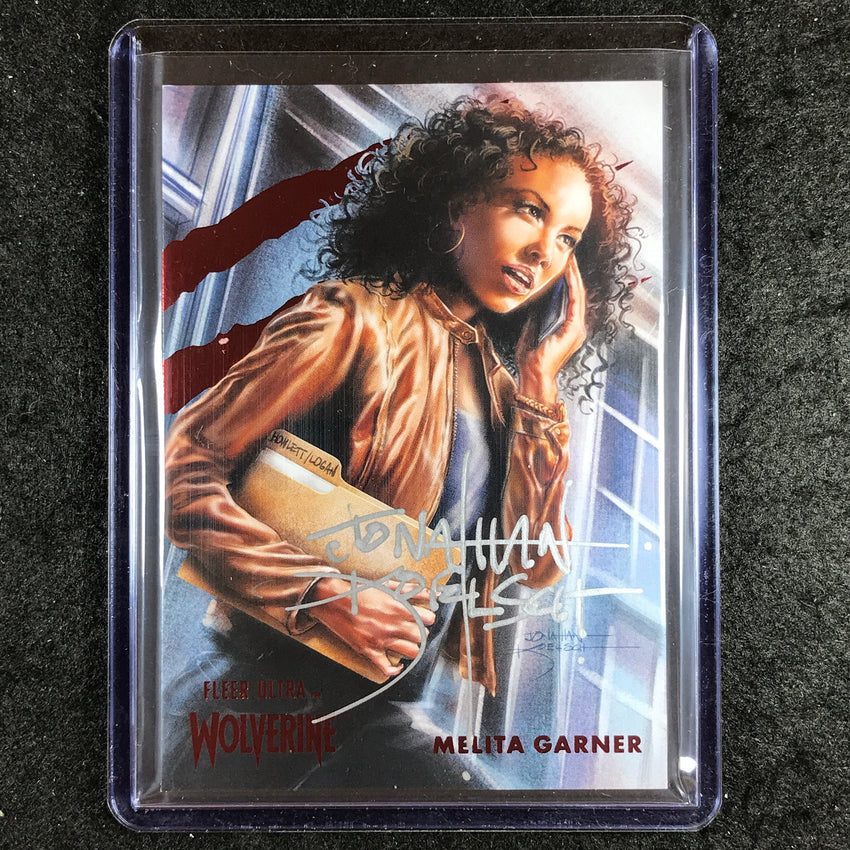 2023 Fleer Ultra Wolverine MELITA GARNER JONATHAN KOELSCH Red Artist Auto 11/74
