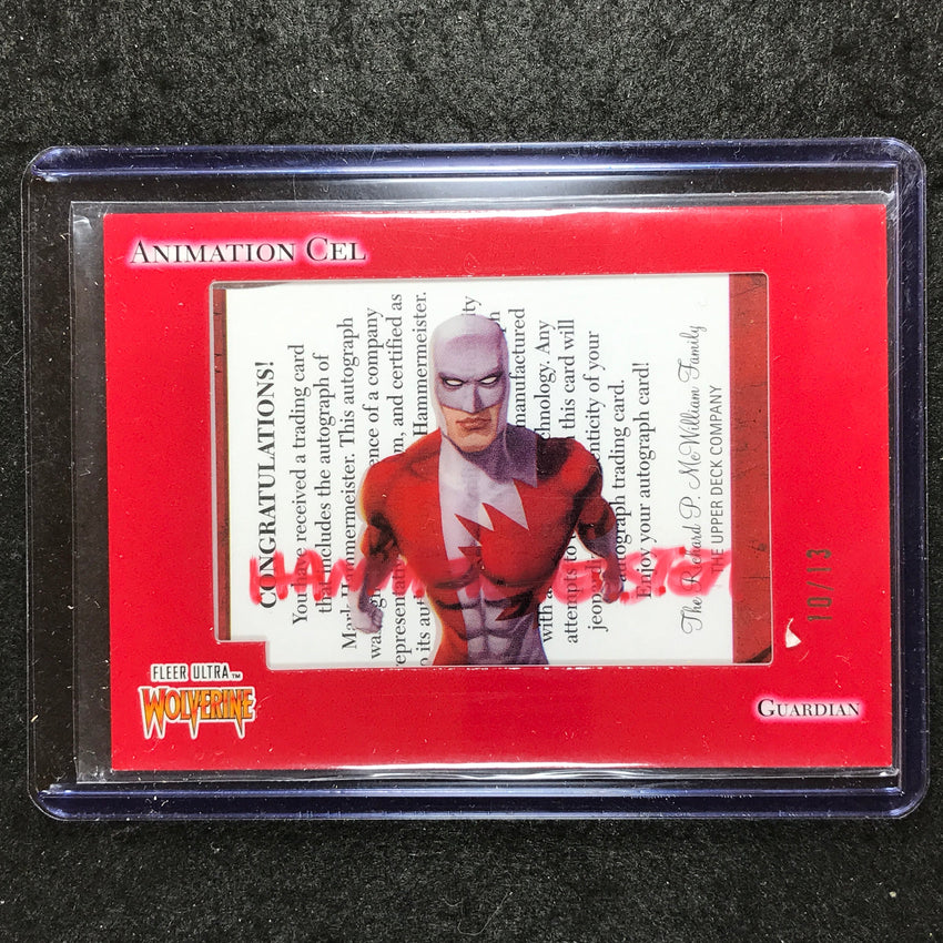 2023 Fleer Ultra Wolverine GUARDIAN HAMMERMEISTER Animation Cel Auto Red 10/13