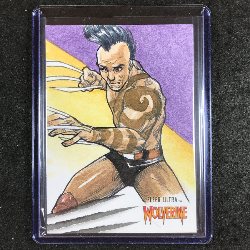 2023 Fleer Ultra Wolverine DAKEN Artist Sketch Card LEON BRAOJOS 1/1