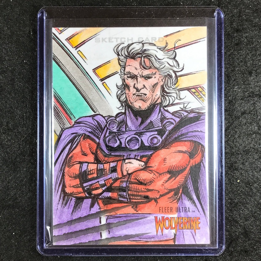 2023 Fleer Ultra Wolverine MAGNETO Artist Sketch Card EDDE WAGNER 1/1