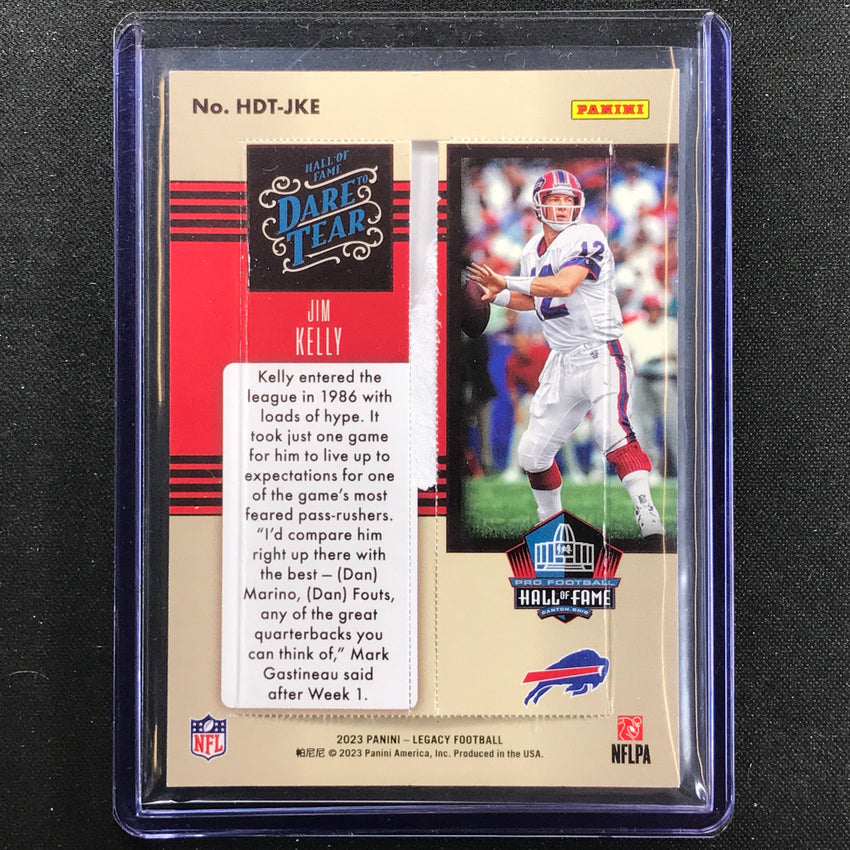2023 Legacy Jim Kelly Hall Of Fame Dare To Tear 39/65 Ripped