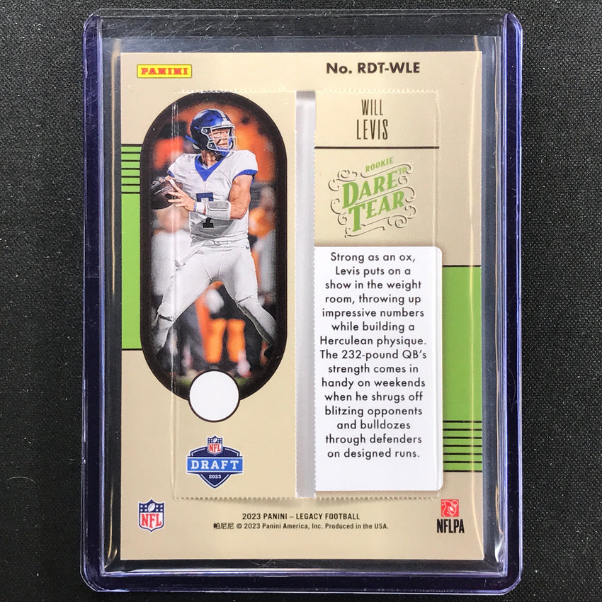 2023 Legacy WILL LEVIS Rookie Dare to Tear 4/65 RIPPED