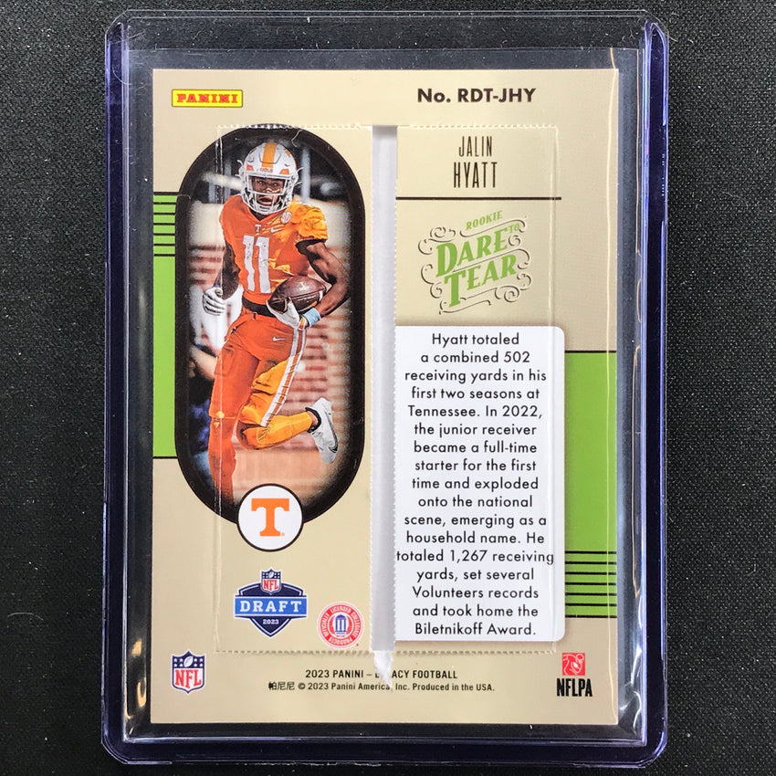 2023 Legacy Jalin Hyatt Rookie Dare To Tear 5/65 Ripped