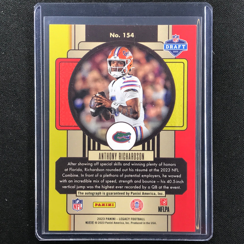 2023 Legacy Anthony Richardson Rookie Premium Penmanship Auto Ruby 18/20