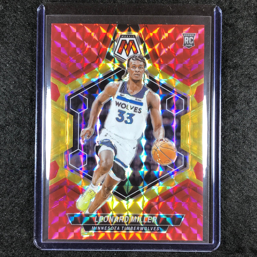 2023-24 Mosaic LEONARD MILLER Rookie Red Yellow Fusion Choice 69/75 #213