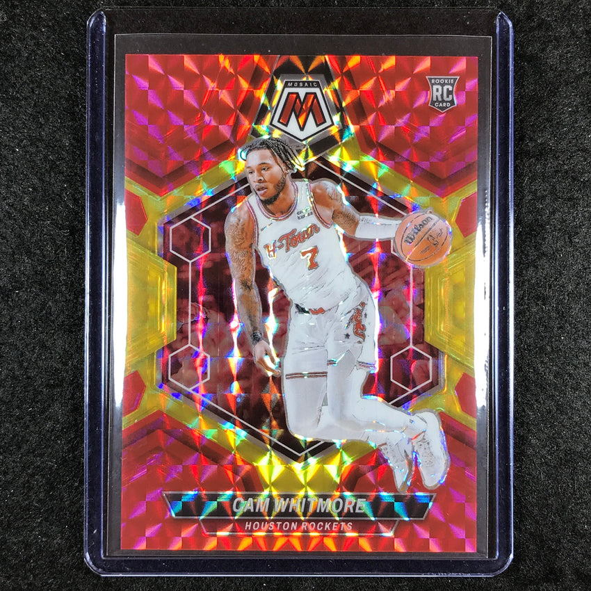 2023-24 Mosaic CAM WHITMORE Rookie Red Yellow Fusion Choice 71/75 #217