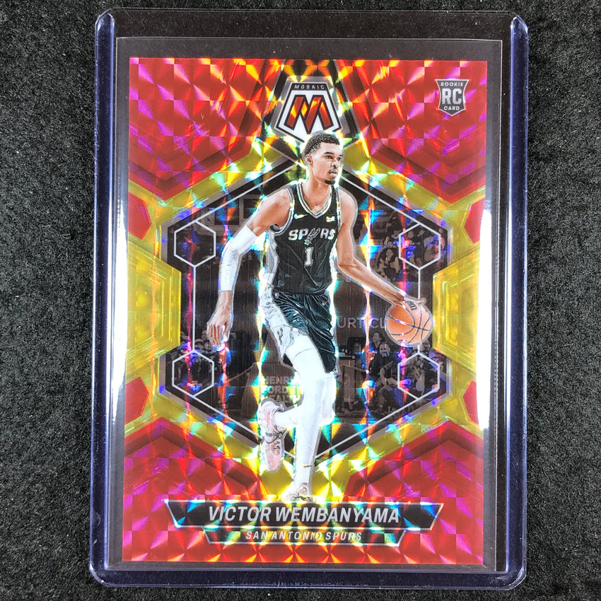2023-24 Mosaic VICTOR WEMBANYAMA Rookie Red Yellow Fusion Choice 73/75 #238