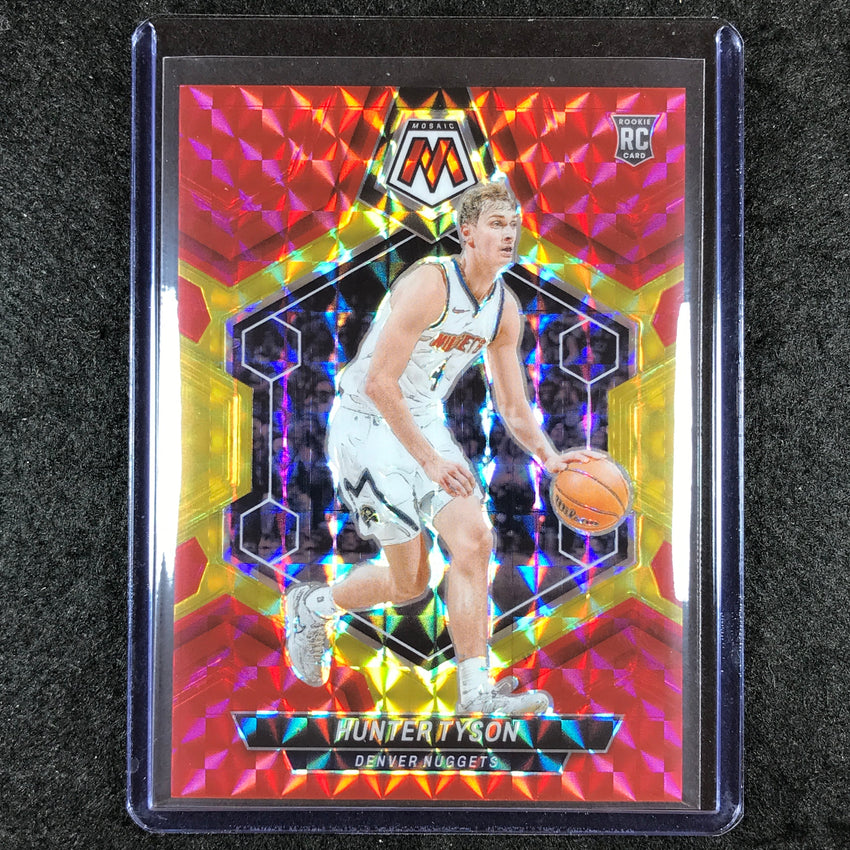 2023-24 Mosaic HUNTER TYSON Rookie Red Yellow Fusion Choice 70/75 #241