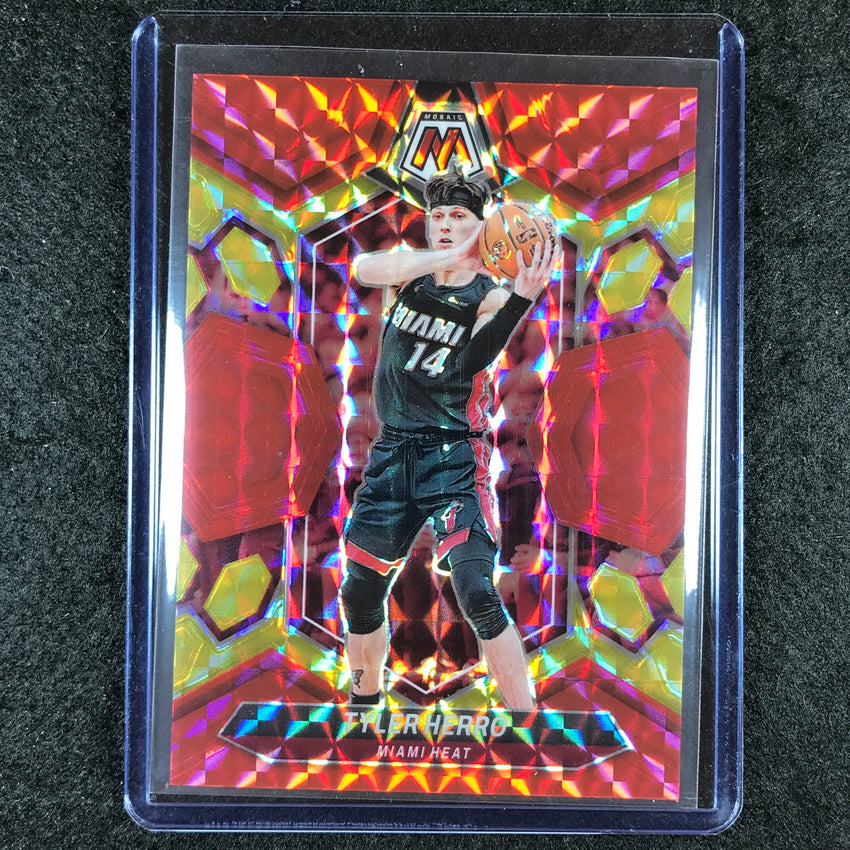 2023-24 Mosaic TYLER HERRO Base Red Yellow Fusion Choice 14/75 #11
