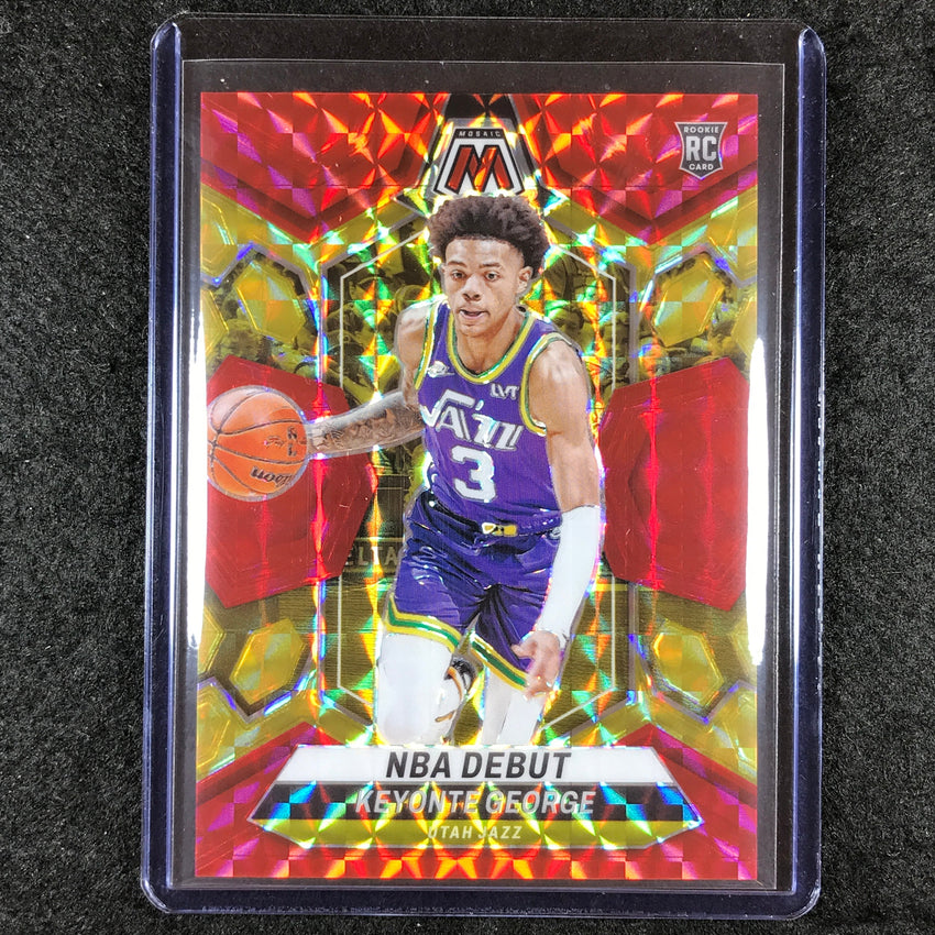 2023-24 Mosaic KEYONTE GEORGE Rookie NBA Debut Red Yellow Fusion Choice 3/75