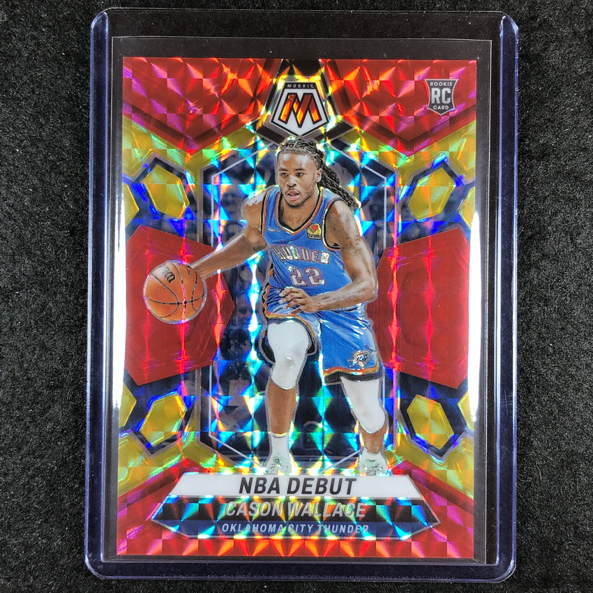 2023-24 Mosaic CASON WALLACE Rookie NBA Debut Red Yellow Fusion Choice 47/75