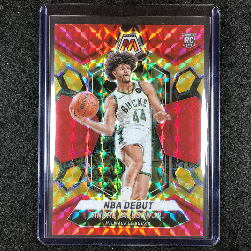 2023-24 Mosaic ANDRE JACKSON JR. Rookie NBA Debut Red Yellow Fusion Choice 55/75